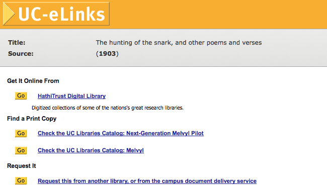 HathiTrust SFX target in UC-eLinks (CDL)