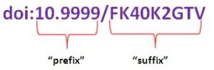 Parts of a Digital Object Identifier (DOI)