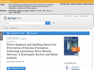 Screenshot of circa 2009 UC-eLinks direct linking banner