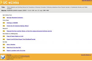Screenshot of circa 2009 UC-eLinks full window