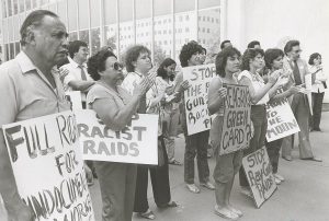 Immigrant raid protest. 05/06/1982. From Center for Sacramento History Photo Collection