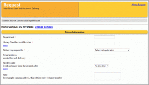 Figure 6: Request form