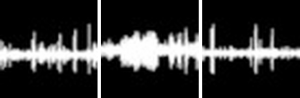 Audio recordings sound wave