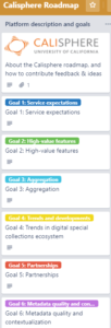 Calisphere's 2019/2020 Service Goals