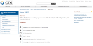 New About WEST pages