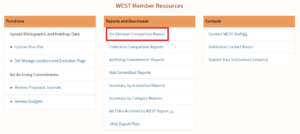 AGUA Dashboard with location of On Demand Comparison Report link highlighted
