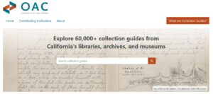 Image of new OAC homepage