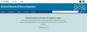 Picture of new ORE homepage at Oxford Academic